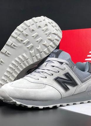 Жіночі кросівки new balance 574 grey black нью беланс сірого з чорним кольорів