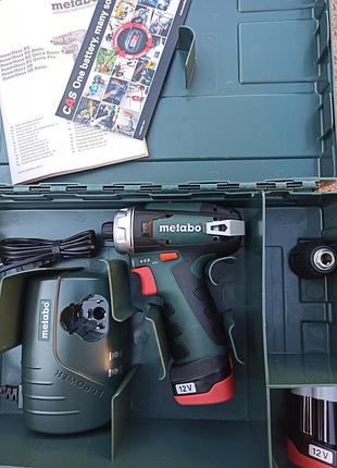 Шуруповерт metabo powermaxx bs basic кейс (600080500) 2
