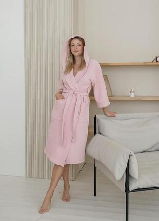 Халат женский банный вафельный размер s, m, l, xl, 2xl