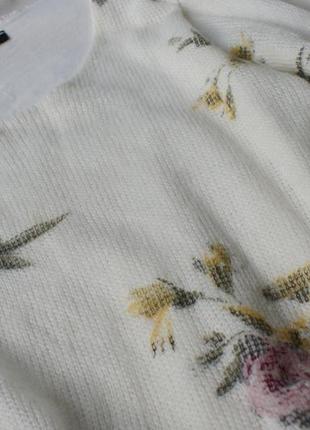 Брендовий светрик квіткові мотиви ніжний легккий джемпер від roman5 фото