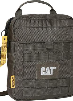 Повседневная плечевая сумка cat combat 84036;501 темно-зеленый антрацит