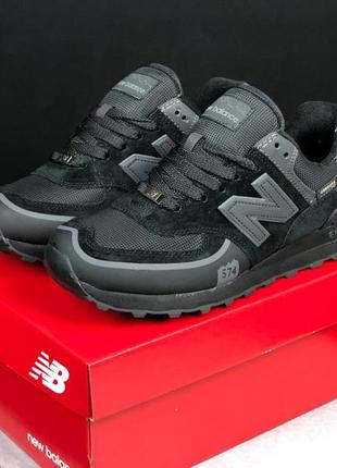 Мужские кроссовки new balance 574 black 1963 балланс черного цвета