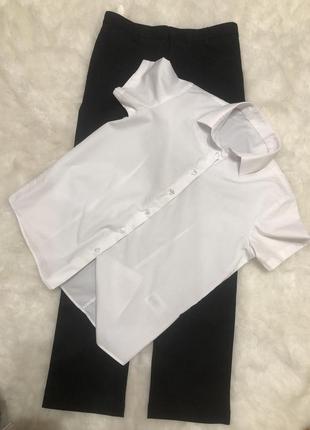Боюки чорні і біла сорочка для хлопчика 11-12 років.