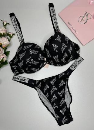 Комплект нижнего белья victoria's secret стразы прописные буквы