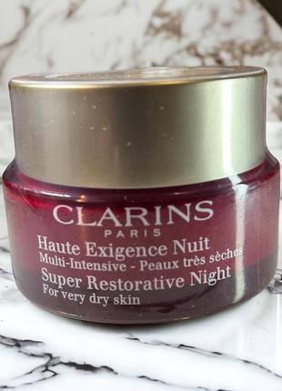 Clarins super restorative night wear very dry skin нічний крем 50ml тестер