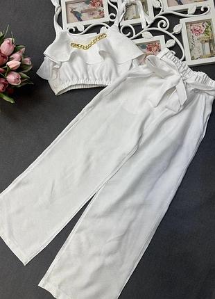 Літній костюм ( штани брюки палаццо + топ )