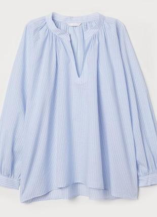 Объемная рубашка коттоновая блуза h&m