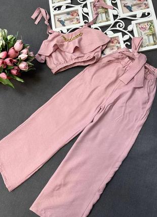 Літній костюм ( штани брюки палаццо + топ )