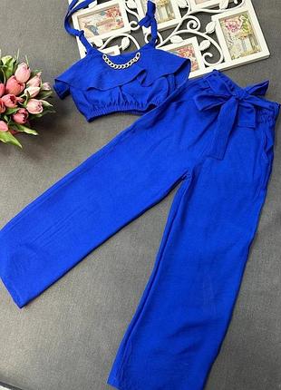 Літній костюм ( штани брюки палаццо + топ )