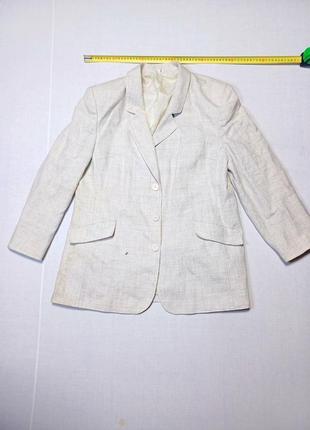 Пиджак vintage! лён 15% вискоза 45% полиэстер 40% size 44-46