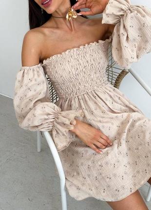 Бавовняна сукня з прошвою 🤍