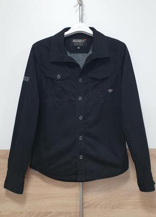 Superdry ~ s - куртка чоловіча чорна мужская верхня сорочка overshirt