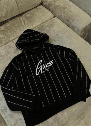 Худі кофта amp guess великий логотип стрази
