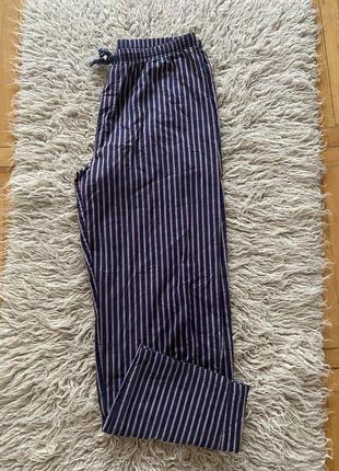 Бавовняні піжамні домашні штани піжама в смужку tchibo tcm