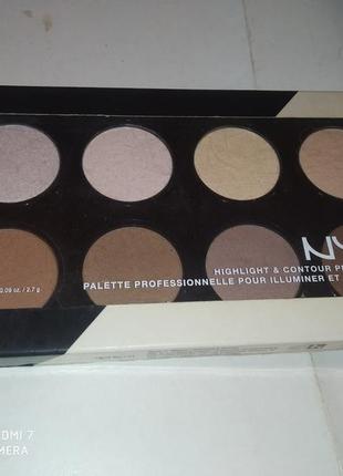 Nyx highlight and contour palette контуренк для лица пудра тени