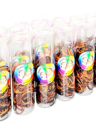 Силиконовые резинки для волос разноцветные 0308-506-6, 12 упаковок