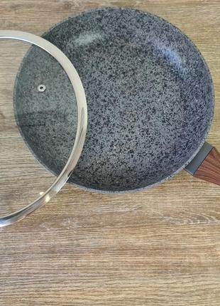Сковорода з кришкою rainberg rb-751 діаметр 26 см