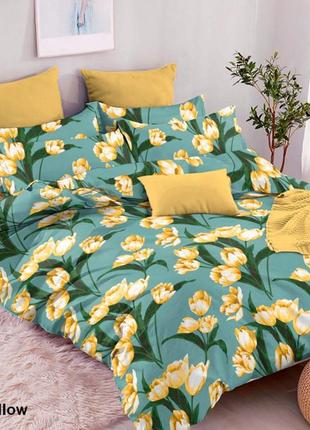 Комплект постельного белья желтые тюльпаны