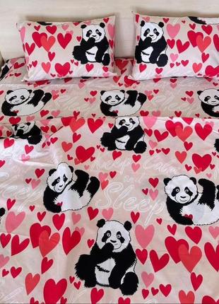 Детский комплект постельного белья панды