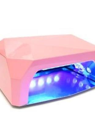 Лампа гибридная diamond 36w (12w ccfl + 24w led) нежно-розовая