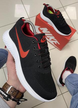 Кроссовки nike air max (сетка) black/red