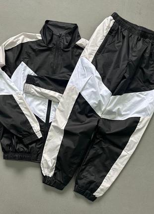 Розпродаж! чорно фіолетовий спортивний костюм чоловічий вітрозахисний олімпійка штани