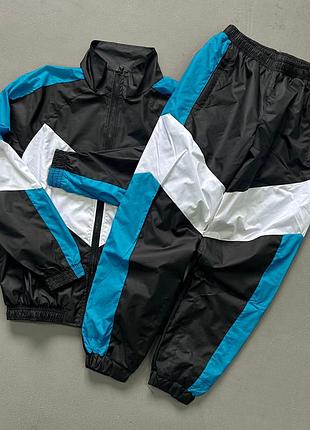 Розпродаж! чорно фіолетовий спортивний костюм чоловічий вітрозахисний олімпійка штани