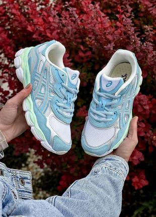 Женские кроссовки asics gel nyc aquamarine