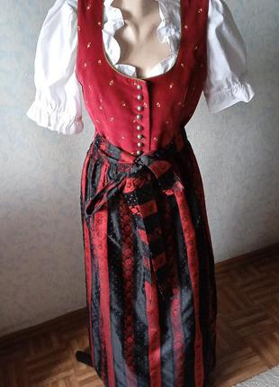 Платье баварское,террольское,альпийский винтаж,блуза, фартук.