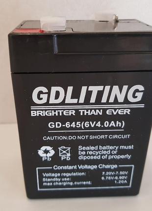 Аккумулятор gdlite gd-645 6v  для весов