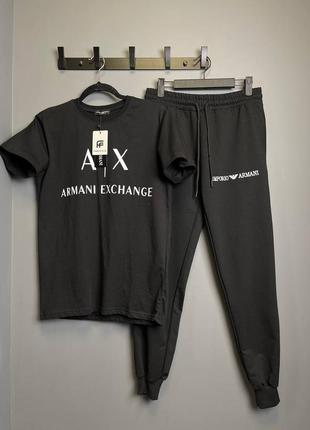 Летний мужской костюм в стиле "armani exchange"