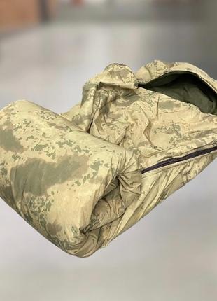 Спальный мешок wolftrap тактический 190 х 70, цвет жандарм, температура до -15, флис, силиконовый мифлон