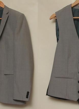 Woolmark (next) 36r s костюмная “двойка” премиальной шерсти pure new wool