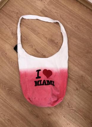 Пляжна сумка  i love miami / еко сумка / пляжна сумка lucky usa