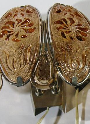 Настенный светильник бра цветное стекло ссср замечательное состояние!!!