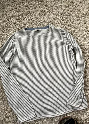 Базовий легкий чоловічий светр/лонгслів у смужку,zara,p.m