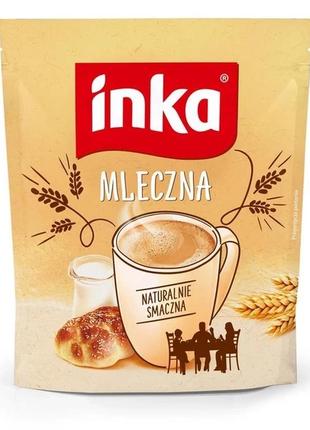 Злакова кава-напій inka з молоком натуральний безпечний для дітей mleczna 200 г