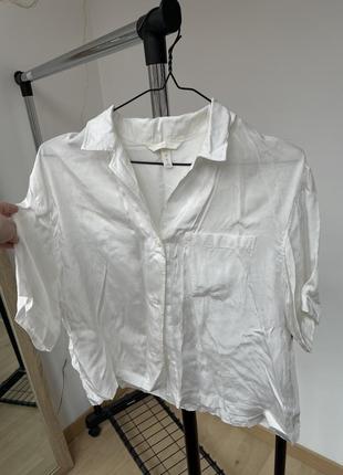 Базовая белая рубашка h&amp;m