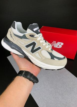 Женские кроссовки new balance 990 beige 1950 беланс бежевого цвета