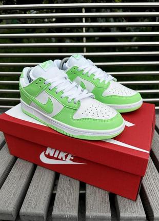Жіночі кросівки найк nike sb dunk (green & white) ||
