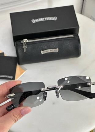 Брендовые очки в стиле chrome hearts