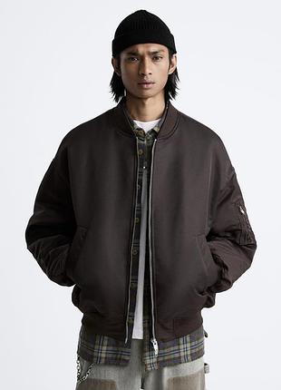 Zara куртка-бомбер оверсайз, вітровка