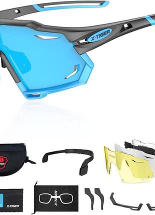 Поляризовані велосипедні окуляри x-tiger зі змінними лінзами mtb cycling