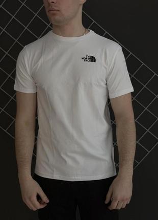 Чоловіча футболка the north face у білому кольорі || бавовняна чоловіча футболка