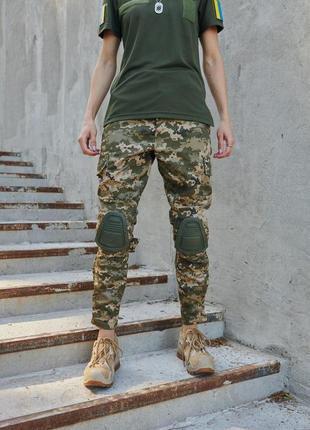Жіночі військові тактичні штани protect піксель  ||