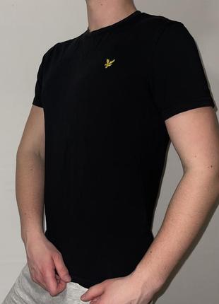 Стильная черная футболка лайл скотт lyle &amp; scott, размер l, оригинал