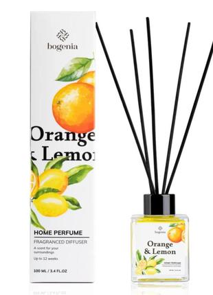 Аромадиффузор парфюмированный bogenia home perfume, №6 (orange&lemon), 100 мл