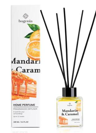 Аромадиффузор парфюмированный bogenia home perfume, №10 (mandarin & caramel), 100 мл