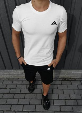 Чоловічий літній комплект adidas адідас  футболка та шорти |