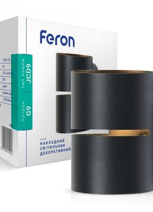 Настенный накладной светильник feron al8001 черный